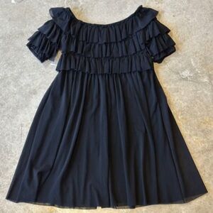 Jean Paul Gaultier Off the Shoulder Ruffle Dress